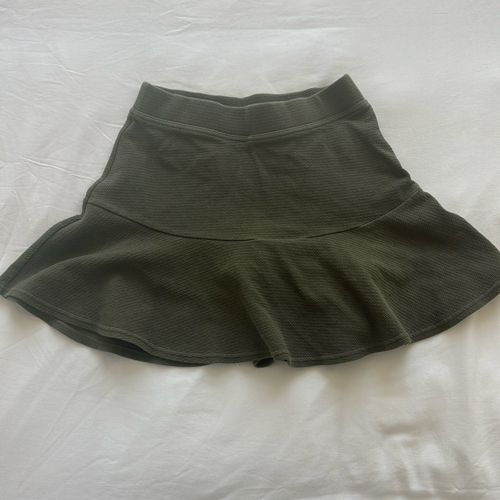 Green aerie knit skirt